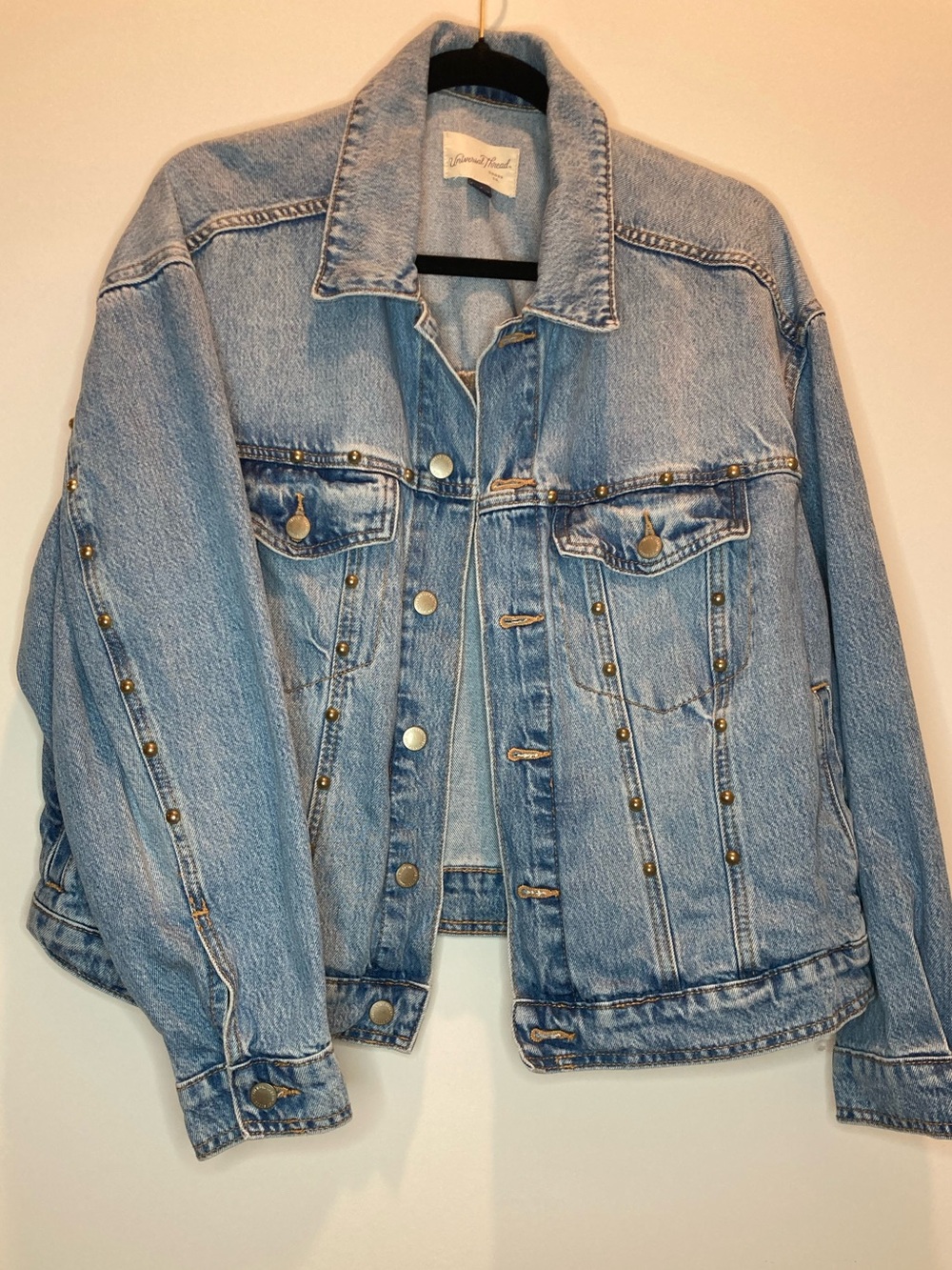 Universal Thread Light Blue gold Studded Denim Jacket - Women